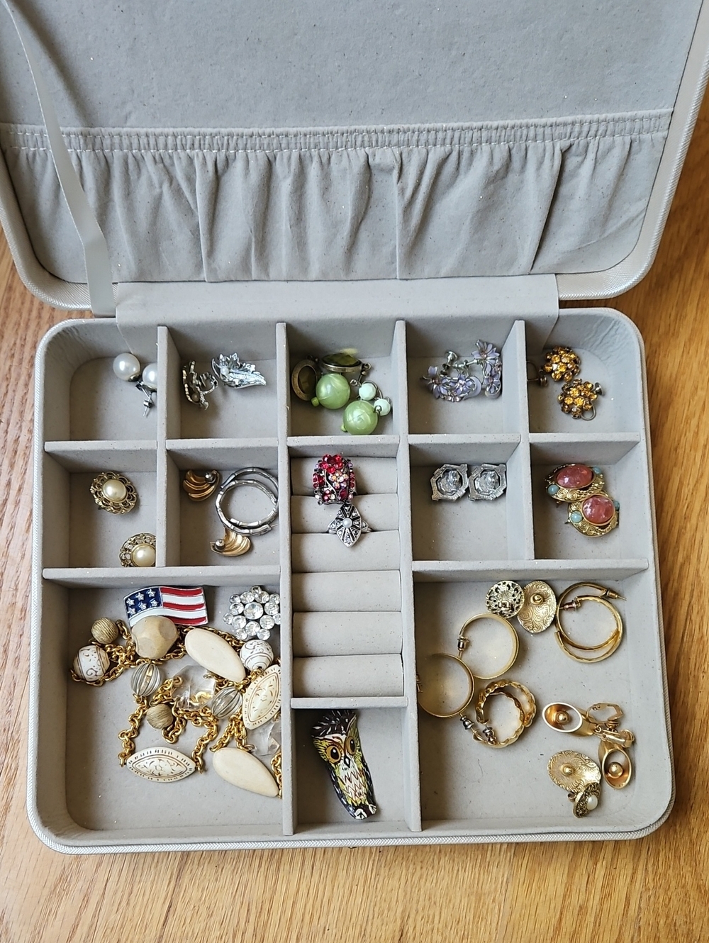 Box Of Vintage Jewelry Includes BOX
